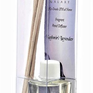Aroma Galaxy Kashmiri Lavender Scented (Alcohol Free) 30 Ml Reed Diffuser Oil in Glass Bottle with 6 Reed Sticks – for Home, Living Room