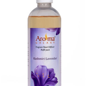 Aroma Galaxy 100% Pure & Natural Kashmiri Lavender Fragrance Reed Diffuser Oil – Home Fragrance for Calming Effect, Aromatherapy and Spa – 200 ml Reed Diffuser Refill Bottle
