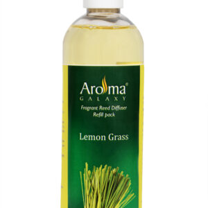 Aroma Galaxy 100% Pure & Natural Lemongrass Fragrance Reed Diffuser Oil – Home Fragrance for Calming Effect, Aromatherapy and Spa – 200 ml Reed Diffuser Refill Bottle