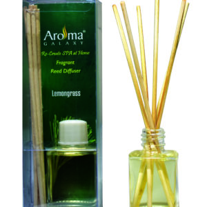 Aroma Galaxy Lemon Grass Scented 30 Ml Reed Diffuser Oil in Glass Bottle with 6 Reed Stick – Alcohol Free – for Living Room