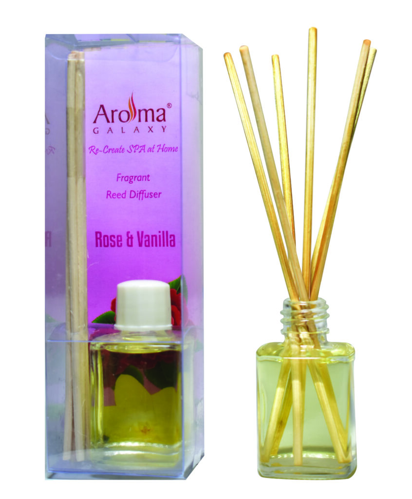 Rose & Vanilla reed diffuser for home fragrance